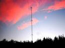 The tower at the site of LF/MF experimenter Joe Craig, VO1NA, in Torbay, Newfoundland.